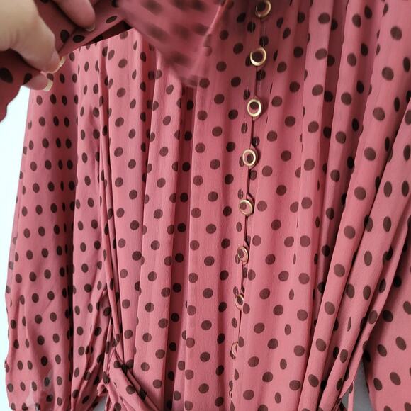 Zimmermann Esponage Silk Neck Tie Bow Midi Dress Belt Sz 4 XS , S - Picture 16 of 16